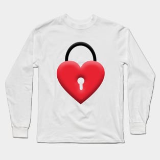 heart key valentine's day gifts Long Sleeve T-Shirt